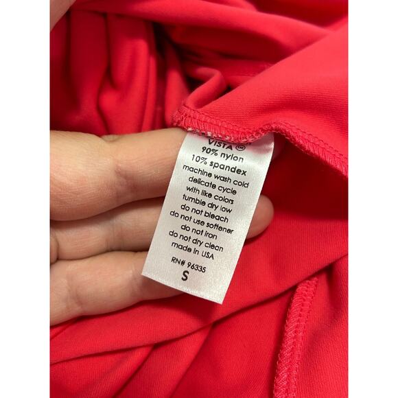 Susana Monaco Twist Front Strapless Maxi Dress Watermelon Size S‎ Side Split NWT - Picture 10 of 12